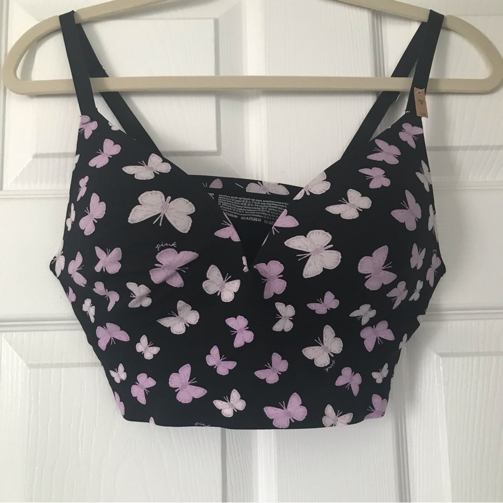 Victoria Secret PINK New (with tags) Butterfly Print Bra - Size L